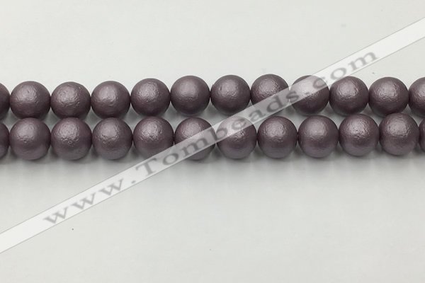 CSB2445 15.5 inches 14mm round matte wrinkled shell pearl beads