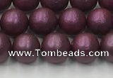 CSB2461 15.5 inches 6mm round matte wrinkled shell pearl beads