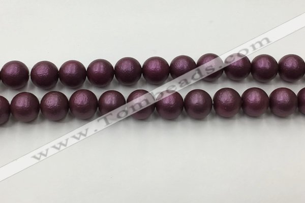 CSB2463 15.5 inches 10mm round matte wrinkled shell pearl beads