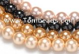 CSB28 16 inches 10mm round shell pearl beads Wholesale