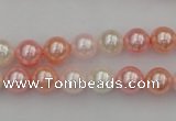 CSB302 15.5 inches 8mm round mixed color shell pearl beads