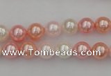 CSB302 15.5 inches 8mm round mixed color shell pearl beads