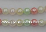 CSB305 15.5 inches 8mm round mixed color shell pearl beads