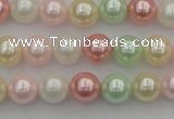 CSB322 15.5 inches 10mm round mixed color shell pearl beads