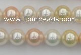 CSB350 15.5 inches 12mm round mixed color shell pearl beads