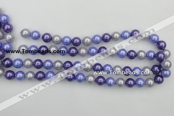 CSB369 15.5 inches 12mm round mixed color shell pearl beads