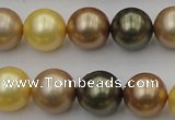 CSB375 15.5 inches 14mm round mixed color shell pearl beads