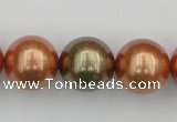 CSB397 15.5 inches 16mm round mixed color shell pearl beads