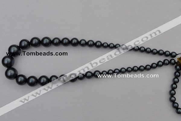 CSB405 15.5 inches 8mm - 16mm round shell pearl beads