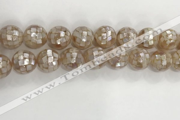 CSB4050 15.5 inches 18mm ball abalone shell beads wholesale