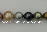 CSB409 15.5 inches 8mm - 16mm round mixed color shell pearl beads