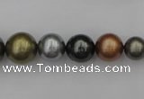 CSB410 15.5 inches 8mm - 16mm round mixed color shell pearl beads