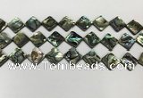 CSB4120 15.5 inches 12*12mm diamond abalone shell beads wholesale