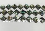 CSB4121 15.5 inches 14*14mm diamond abalone shell beads wholesale