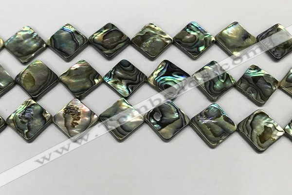 CSB4122 15.5 inches 16*16mm diamond abalone shell beads wholesale