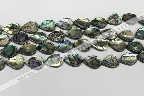 CSB4137 15.5 inches 12*16mm flat teardrop abalone shell beads