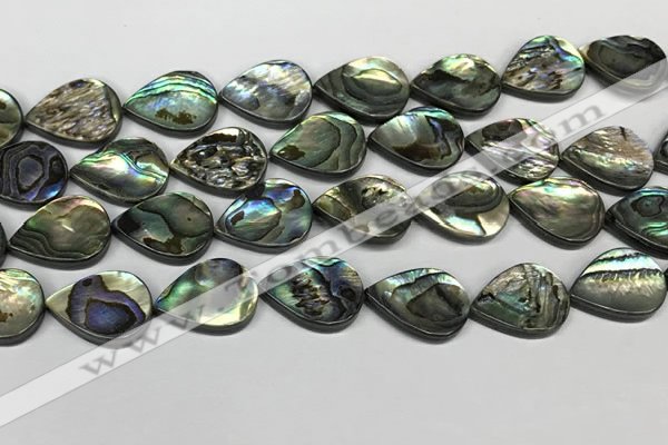 CSB4139 15.5 inches 15*20mm flat teardrop abalone shell beads