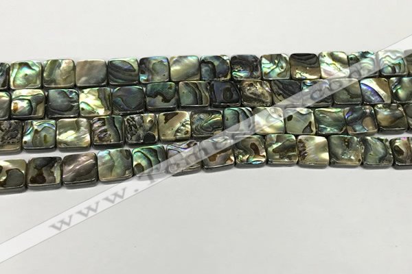 CSB4144 15.5 inches 10*10mm square abalone shell beads wholesale