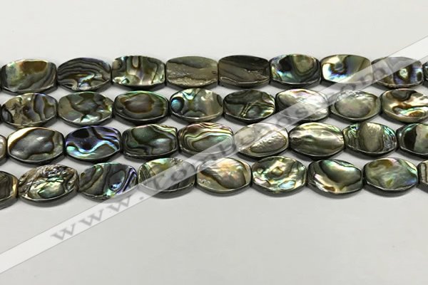 CSB4160 15.5 inches 10*14mm flat drum abalone shell beads wholesale