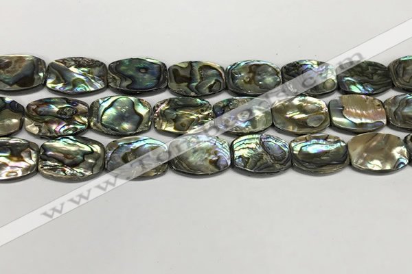 CSB4163 15.5 inches 15*20mm flat drum abalone shell beads wholesale