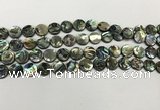 CSB4168 15.5 inches 8mm coin abalone shell beads wholesale