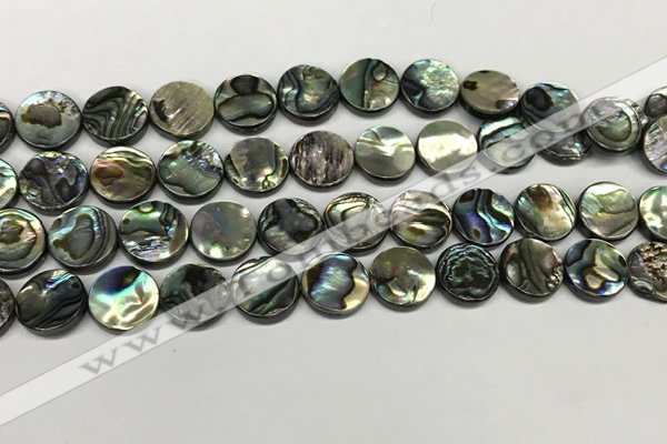 CSB4170 15.5 inches 12*12mm coin abalone shell beads wholesale