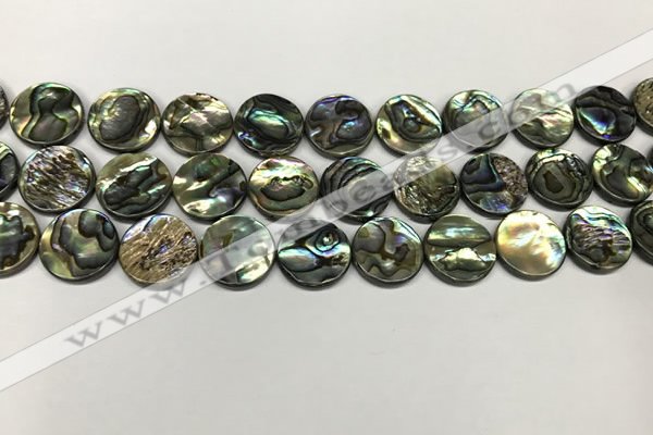 CSB4171 15.5 inches 14*14mm coin abalone shell beads wholesale