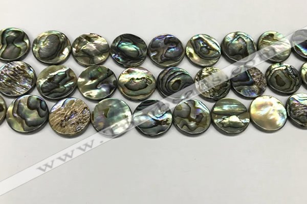 CSB4172 15.5 inches 16*16mm coin abalone shell beads wholesale