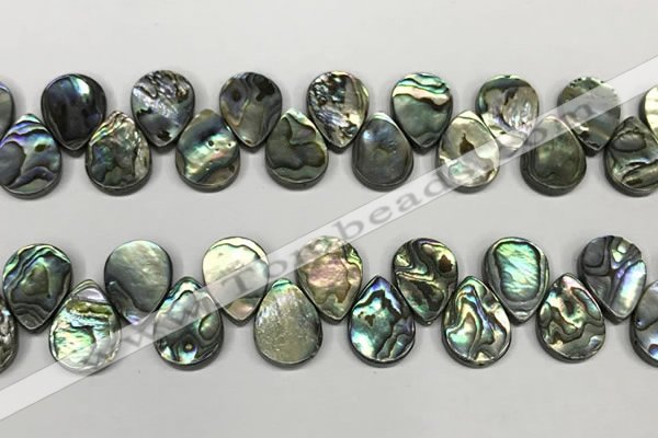 CSB4183 Top drilled 13*18mm flat teardrop balone shell beads