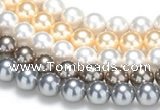 CSB47 16 inches 8mm round shell pearl beads Wholesale