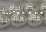 CSB570 15.5 inches 16*19mm whorl teardrop shell pearl beads