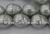 CSB571 15.5 inches 16*19mm whorl teardrop shell pearl beads