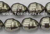 CSB572 15.5 inches 16*19mm whorl teardrop shell pearl beads