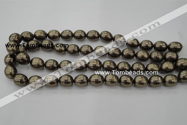 CSB585 15.5 inches 13*16mm whorl oval shell pearl beads