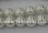 CSB610 15.5 inches 12mm whorl round shell pearl beads