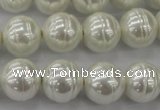 CSB620 15.5 inches 14mm whorl round shell pearl beads