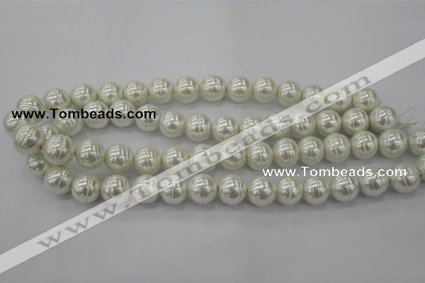 CSB620 15.5 inches 14mm whorl round shell pearl beads