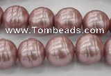 CSB621 15.5 inches 14mm whorl round shell pearl beads