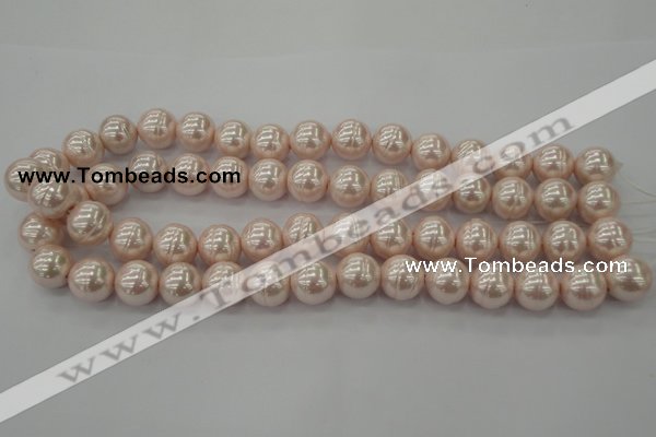 CSB625 15.5 inches 14mm whorl round shell pearl beads