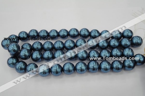 CSB648 15.5 inches 18mm whorl round shell pearl beads