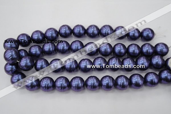 CSB649 15.5 inches 18mm whorl round shell pearl beads