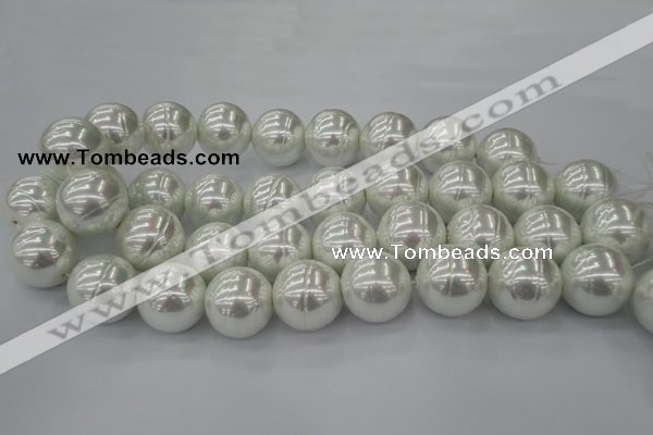 CSB660 15.5 inches 22mm whorl round shell pearl beads