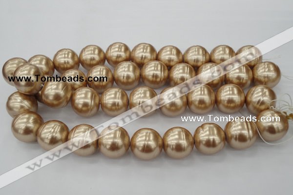 CSB662 15.5 inches 22mm whorl round shell pearl beads