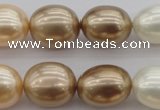 CSB678 15.5 inches 16*19mm oval mixed color shell pearl beads