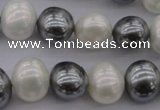 CSB697 15.5 inches 13*15mm oval mixed color shell pearl beads