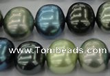 CSB719 15.5 inches 16*19mm oval mixed color shell pearl beads