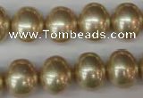 CSB802 15.5 inches 13*15mm oval shell pearl beads wholesale