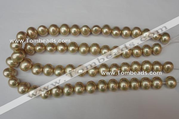 CSB802 15.5 inches 13*15mm oval shell pearl beads wholesale