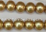 CSB804 15.5 inches 13*15mm oval shell pearl beads wholesale