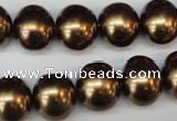 CSB806 15.5 inches 13*15mm oval shell pearl beads wholesale